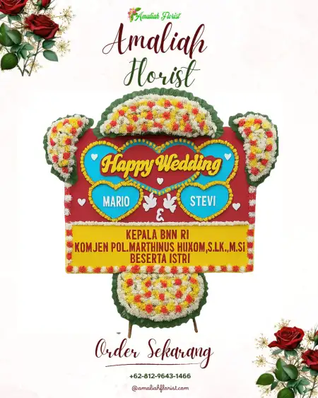 Papan Bunga Pernikahan Danasri Lor